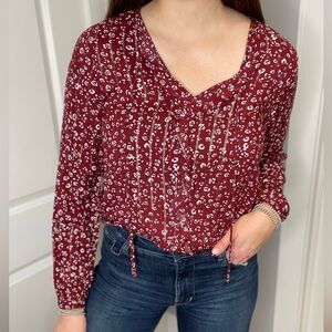 Burgundy Gap Top